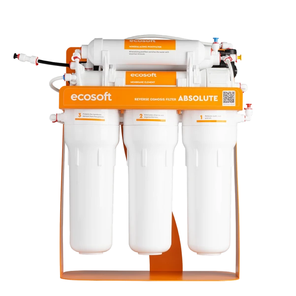 Фільтр зворотного осмосу Ecosoft Absolute з мінералізатором з помпою на станині