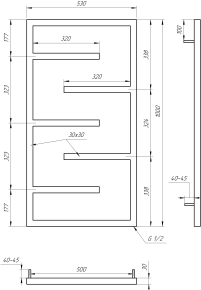 Рушникосушка Genesis Aqua Infinite 1000x530 Чорний - 3 фото