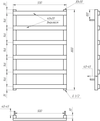 Рушникосушка Genesis Aqua Basis 800x530 Чорний - 3 фото