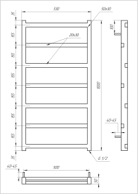 Рушникосушка Genesis Aqua Level 1000x530 Чорний - 2 фото