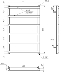 Рушникосушка Genesis Aqua Basis Light 800x530 Чорний - 2 фото