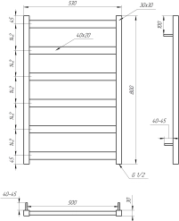 Рушникосушка Genesis Aqua Maxi 1200x530 Чорний - 4 фото