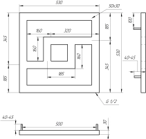 Рушникосушка Genesis Aqua Onix 530x530 Чорний - 2 фото