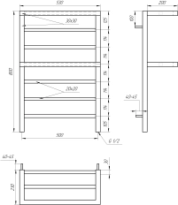 Рушникосушка Genesis Aqua Aro 1000x530 Чорний - 4 фото