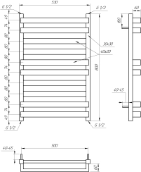 Рушникосушка Genesis Aqua Santa 1000x530 Чорний - 6 фото