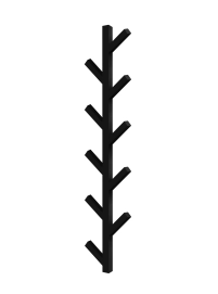 Рушникосушка Genesis Aqua Albero long DRY 1400x240 Чорний