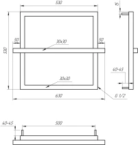 Рушникосушка Genesis Aqua One електричний 530x530 - 1 фото