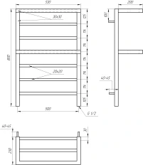 Рушникосушка Genesis Aqua Aro електричний 1200x530 - 4 фото