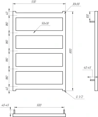 Рушникосушка Genesis Aqua Nova електричний 1000x530 - 5 фото
