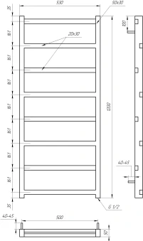 Полотенцесушитель Genesis Aqua Level электрический 1000x530 - 3 фото