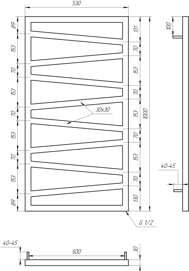 Рушникосушка Genesis Aqua Genesis електричний 1200x530 - 7 фото