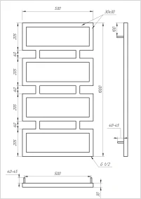 Рушникосушка Genesis Aqua Quattro електричний 1200x530 - 4 фото