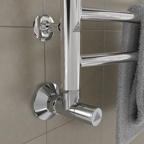 Кран кутовий Laris 1/2" - 3/4" Звичайний + ексцентрики 2шт. (LX-8202) - 4 фото