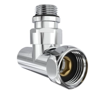 Кран кутовий Laris Звичайний 1/2" - 3/4" + ексцентрики 2шт. (LX-4701) - 2 фото