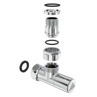 Кран кутовий Laris Звичайний 1/2" - 3/4" + ексцентрики 2шт. (LX-4701) - 3 фото