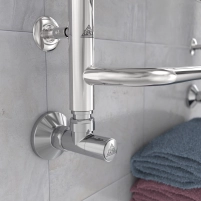 Кран кутовий Laris Звичайний 1/2" - 3/4" + ексцентрики 2шт. (LX-4701) - 4 фото