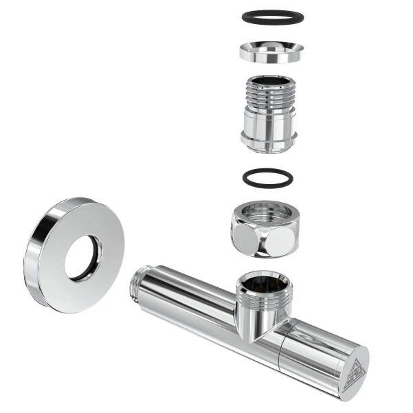Кран кутовий Laris 1/2" - 1/2" Подовжений 2шт. (ZZ-5101) - 2 фото