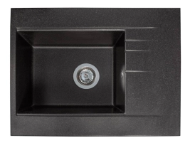 Кухонна мийка BODRUM 650 black shine - 3 фото