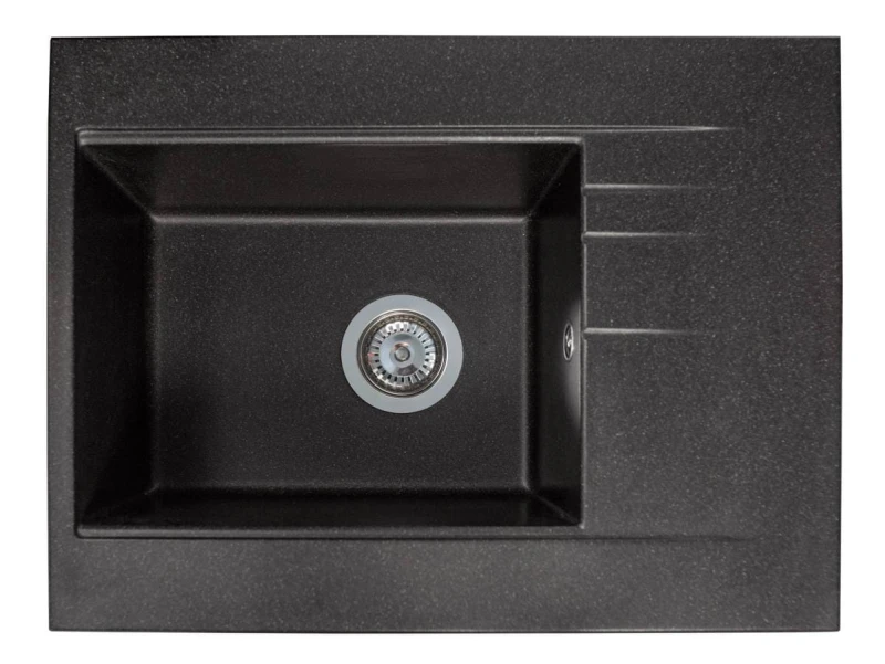 Кухонна мийка BODRUM 650 black shine - 3 фото