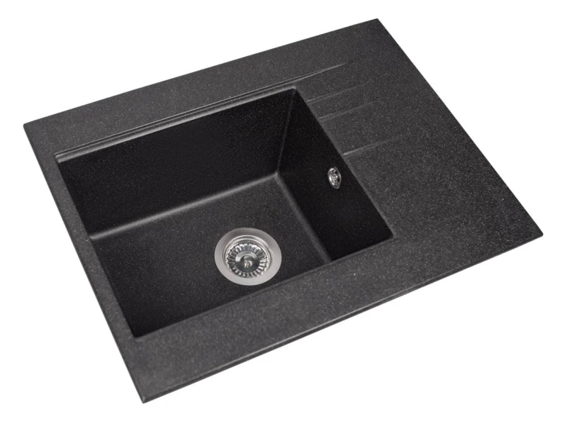 Кухонна мийка BODRUM 650 black shine - 2 фото