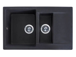 Кухонна мийка LAPAS black shine - 3 фото