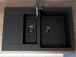 Кухонна мийка LAPAS black shine - 5 фото