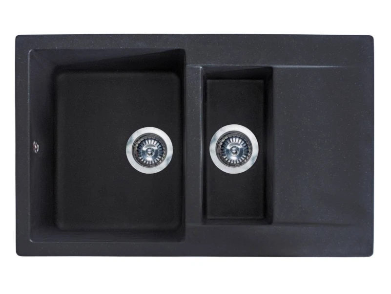 Кухонна мийка LAPAS black shine - 3 фото