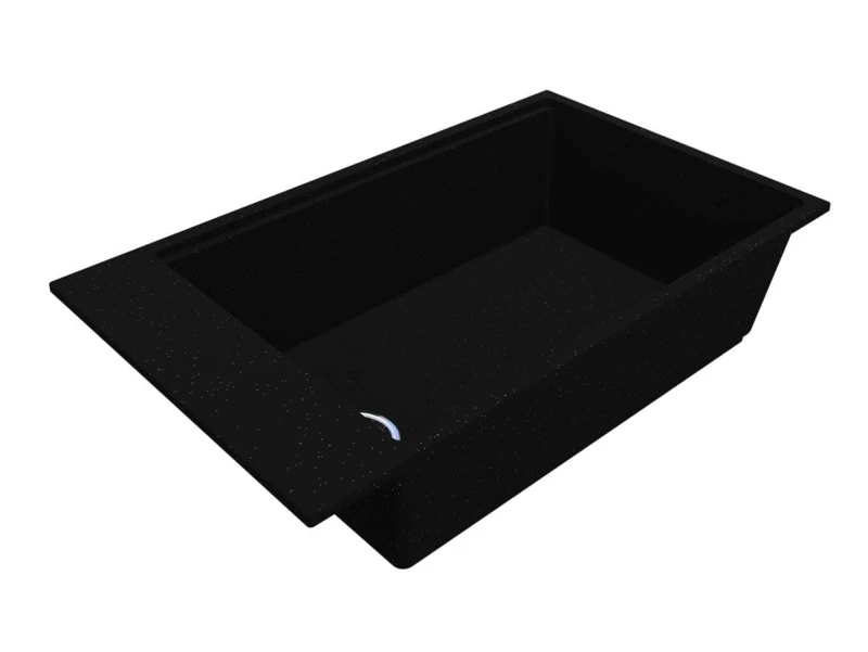 Кухонна мийка LAGOON 760 black shine - 4 фото