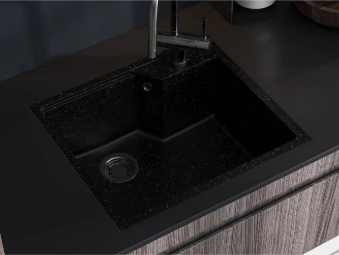 Кухонна мийка LISA black shine