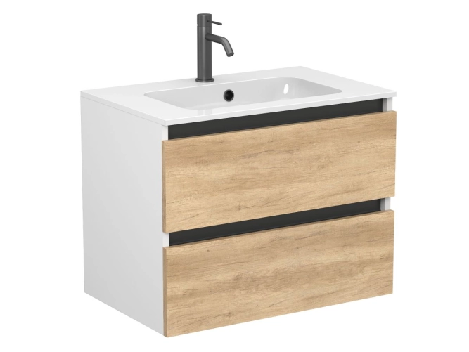 Тумба підвісна NATURA Дуб Небраска для умивальника DELLA 700