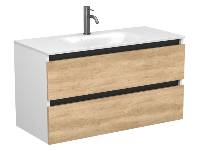 Тумба підвісна NATURA Дуб Небраска для умивальника JESSEL 1000