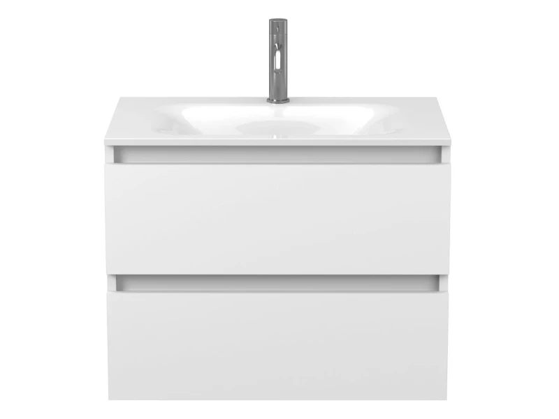 Тумба підвісна NATURA біла матова для умивальника JESSEL 700 - 3 фото