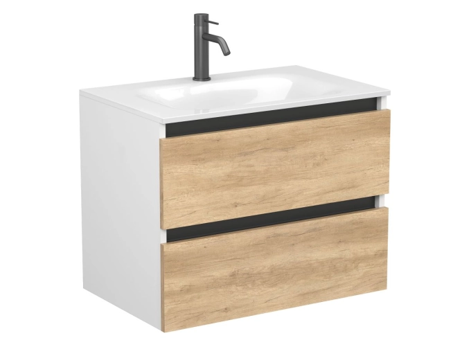 Тумба підвісна NATURA Дуб Небраска для умивальника JESSEL 700