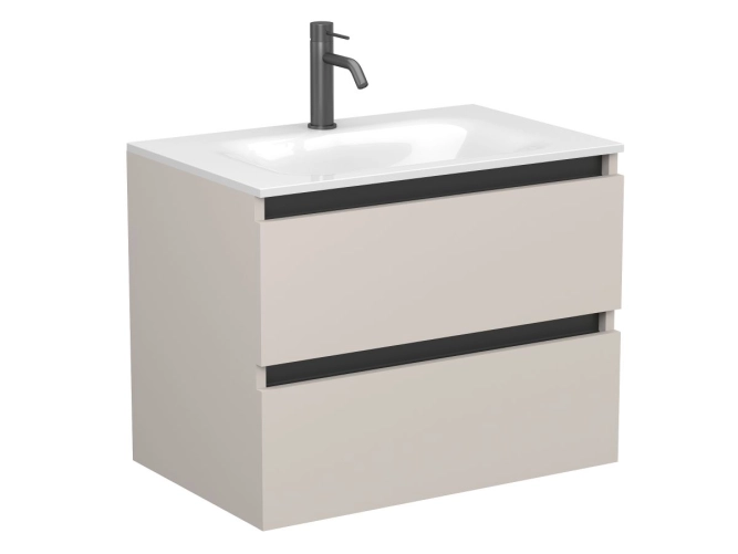 Тумба підвісна NATURA кашемір, ДСП для умивальника JESSEL 700