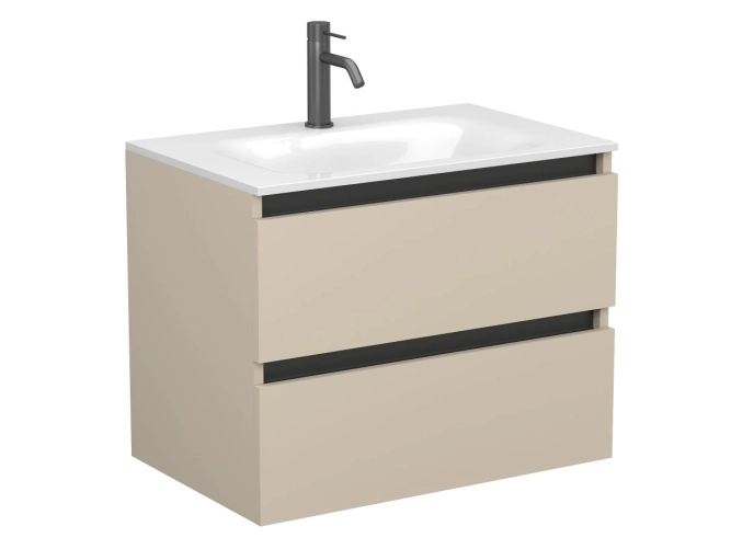 Тумба підвісна NATURA кашемір, МДФ, для умивальника JESSEL 700