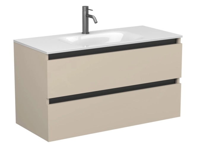 Тумба підвісна NATURA кашемір, МДФ, для умивальника JESSEL 1000