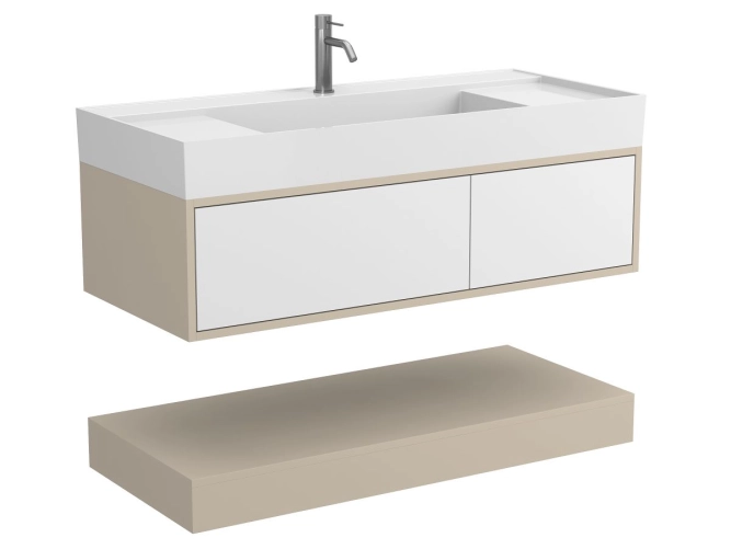 Тумба підвісна DUO Кашемір для умивальника SOUL 1200