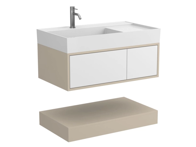 Тумба підвісна DUO Кашемір для умивальника SOUL 900