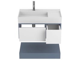 Тумба підвісна DUO Сірий для умивальника SOUL 800 - 2 фото
