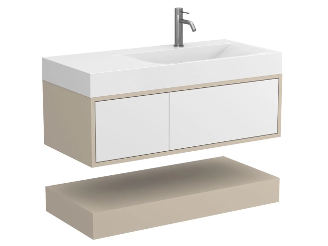 Тумба підвісна DUO Кашемір для умивальника VIOLA 1000 R