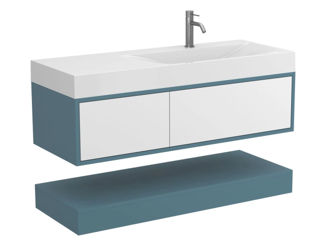 Тумба підвісна DUO Камінь зелений для умивальника VIOLA 1200 R