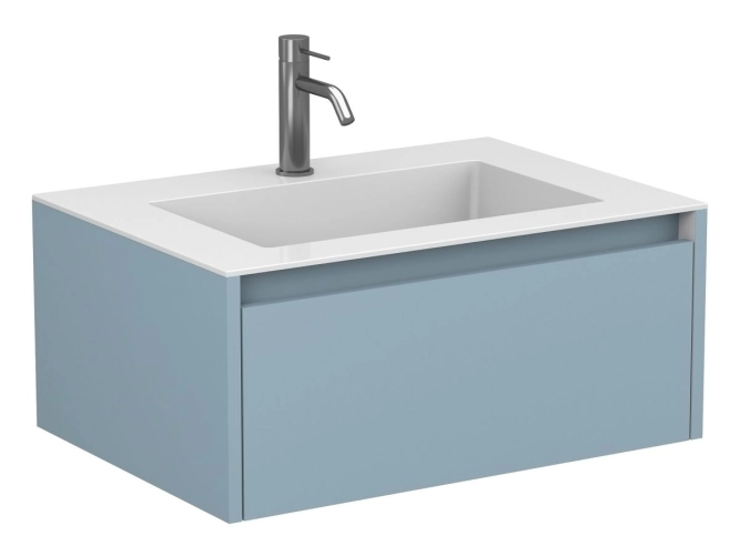 Тумба підвісна UNO блакитна для умивальника ERICA 700