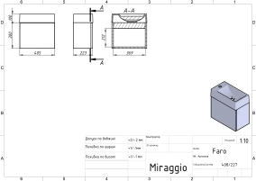Тумба підвісна MINIMA синя для умивальника FARO - 6 фото
