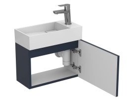 Тумба підвісна MINIMA синя для умивальника TONI 450 - 4 фото