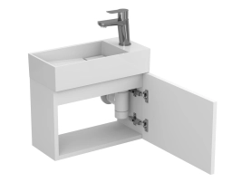 Тумба підвісна MINIMA біла матова для умивальника TONI 450 - 5 фото