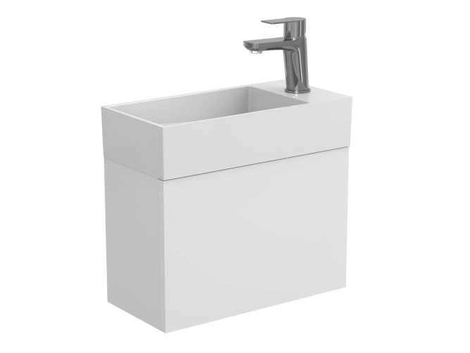 Тумба підвісна MINIMA біла матова для умивальника TONI 450