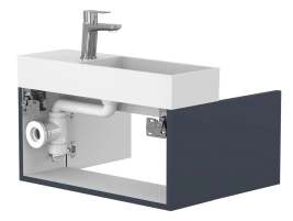 Тумба підвісна MINIMA синя для умивальника TONI 650 - 4 фото