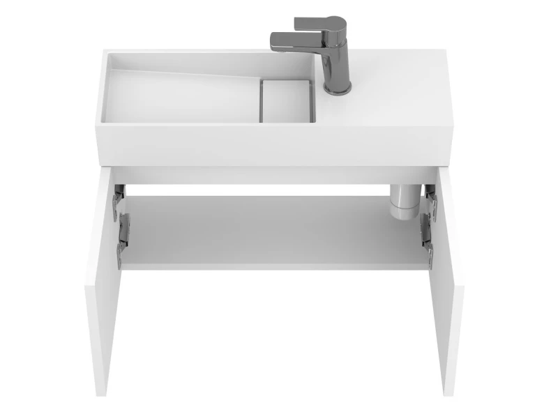 Тумба підвісна MINIMA біла матова для умивальника TONI 650 - 1 фото