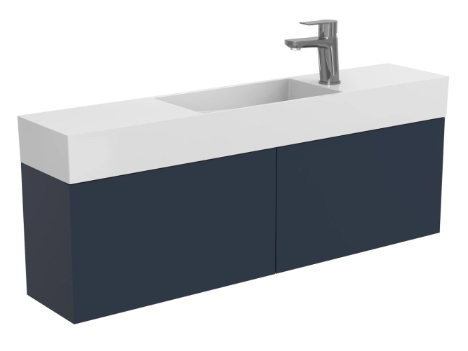 Тумба підвісна MINIMA синя для умивальника TONI 1050