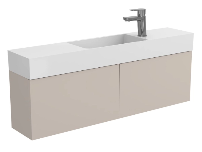 Тумба підвісна MINIMA сіра для умивальника TONI 1050